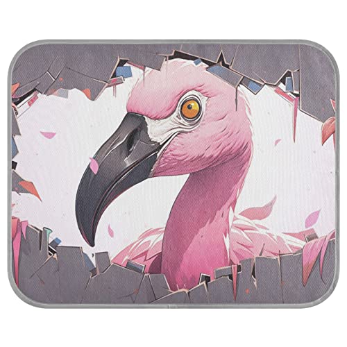 FRODOTGV Flamingo-Decke für Haustiere, mit Loch in Rosa, coole Decke für Haustiere, Hunde, Zwinger, Sommer-Hundekäfig-Pad, wiederverwendbar, kühle Bettmatten, Größe M von FRODOTGV