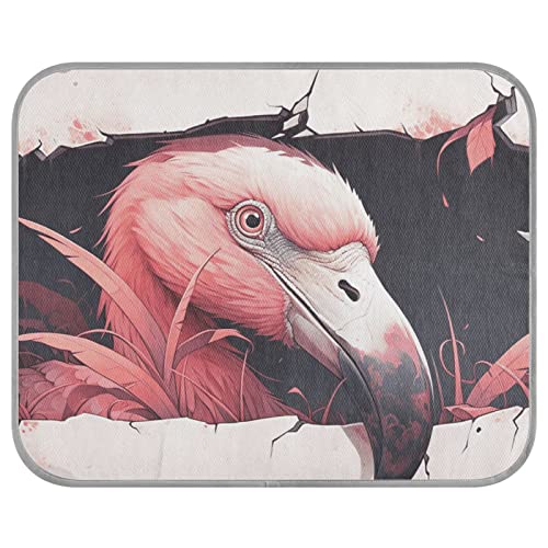 FRODOTGV Flamingo Pink zerrissenes Papierloch Hundebox Pad für Hunde/Katzen, Eiskühlkissen, wiederverwendbar, für Hunde, Haustiere, kühlende Decke, kühlende Schlafmatte, klein von FRODOTGV