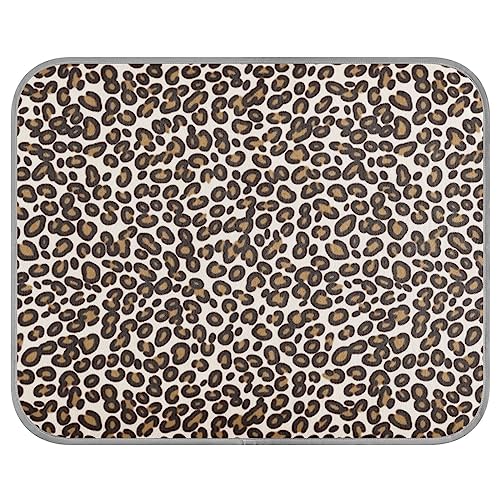 FRODOTGV Hundekäfig-Pad mit Leopardenmuster für Hunde/Katzen, Kühlmatte, atmungsaktiv, Hundehütten, Haustiere, kühlende Bettmatten, eiskühlende Pads, Größe M von FRODOTGV