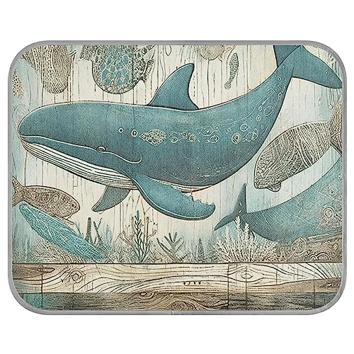 FRODOTGV Marine Life Wal Coral Cool Bed Mats for Pets, Cats, Zwingers, Summer Pet Cool Blanket Breathable Ice Cool Pads,Medium von FRODOTGV