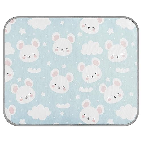 FRODOTGV Mouse Pattern Cute Cartoon Cooling Sleeping Pad for Dogs/Cats, Dog Crate Pad Reusable Dogs Pets Ice Cool Pads Cooling Mat, Small von FRODOTGV