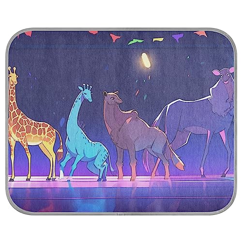 FRODOTGV Neon Light Midnight Rave Party Cool Bed Mats Summer Washable Cooling Mat Pets Zwinger Ice Cool Pads Cooling Sleeping Pad,Small von FRODOTGV