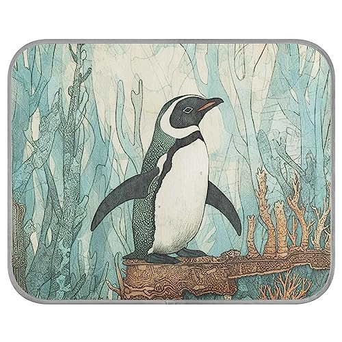 FRODOTGV Ocean Coral Compass Pinguin Cool Bed Mats Summer Washable Cooling Mat Pets Zwinger Ice Cool Pads Cooling Sleeping Pad,Medium von FRODOTGV