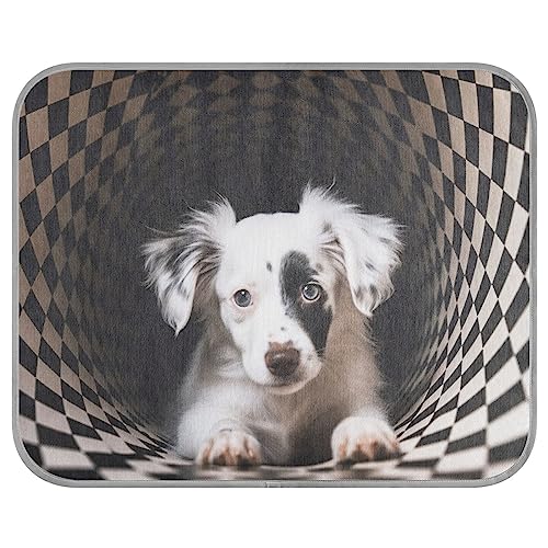 FRODOTGV Schwarz Weiß Swirl White Puppy Pet Cool Blanket for Dogs/Cats, Cooling Mat Reusable Animals Kennels Cooling Sleeping Pad Ice Cool Pads, Small von FRODOTGV