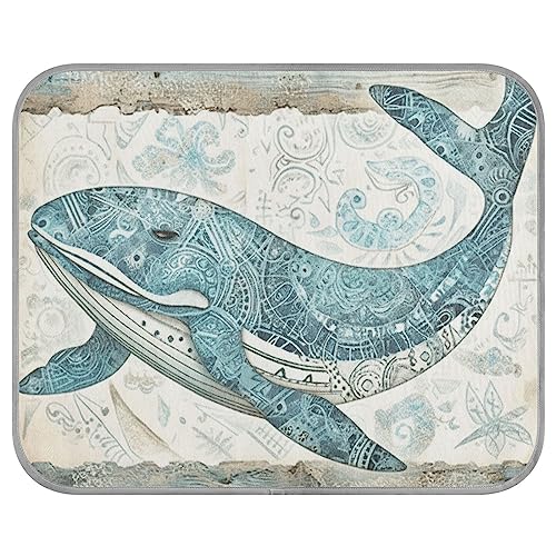 FRODOTGV Whale Coral Compass Cool Bed Mats Washable Pet Cool Blanket Summer Cooling Sleeping Pad for Dogs Pets Animals Kennels,Small von FRODOTGV