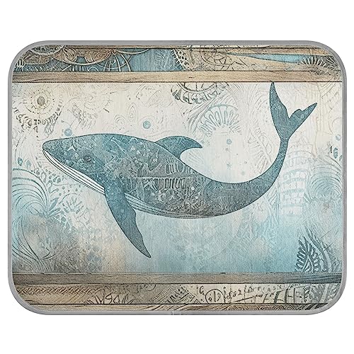 FRODOTGV Whale Coral Compass Pet Cool Blanket Summer Breathable Ice Cool Pads Pets Dogs Cooling Sleeping Pad Dog Crate Pad, Small von FRODOTGV