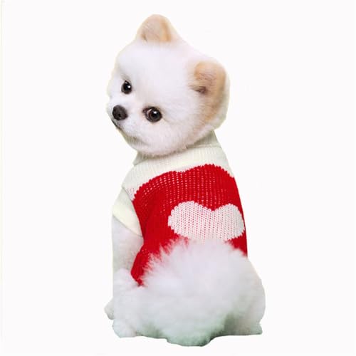2 Stück gestrickter Hundepullover, kleine Hundekleidung für Chihuahua, Yorkie und mehr, weicher Rollkragen-Welpenpullover, atmungsaktiver Stoff, gemütliches Winter-Outfit, elastische Passform (Größe von FROMWRTING