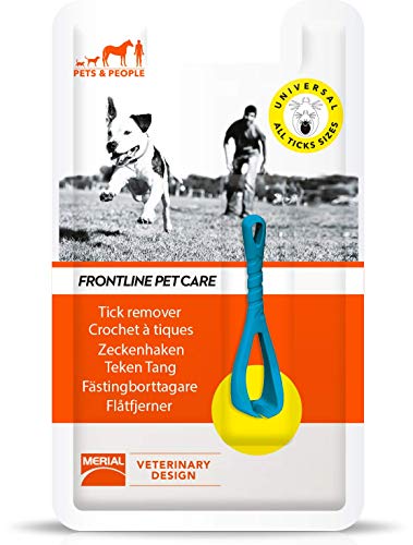 FRONTLINE PET Care Zeckenhaken für Zeckenentfernung bei Mensch & Tier - einfach anzuwenden - mit praktischer Schlaufe zur Befestigung am Schlüsselbund von FRONTLINE