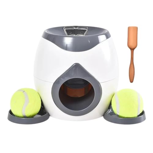 Automatisches Haustier-Futterspender für Hunde, fällt und rollt heraus, interaktives Tennisball-Zubehör, Apportiertraining Automatisches Haustier-Futterspender für Hunde, fällt und rollt heraus, interaktives Tennisball-Zubehör, Apportiertraining von FROVOL