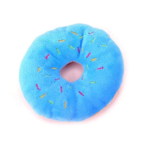 FROVOL Donut-Hundespielzeug, Kuscheltier Hund Spielzeug für Haustierwelpen, niedliche Plüschform, Donut-Hund, L4t1, quietschend von FROVOL