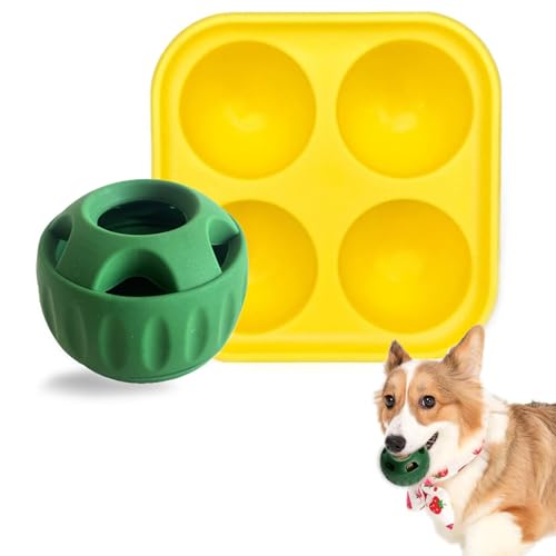 FRYSKY Schleckball Hunde, Pupsicle Hunde Kauspielzeug, Wiederverwendbares Hundefutterspender Befüllbares Treat Holder, Interaktives Hundespielzeug Hunde Ängste Lindern von FRYSKY