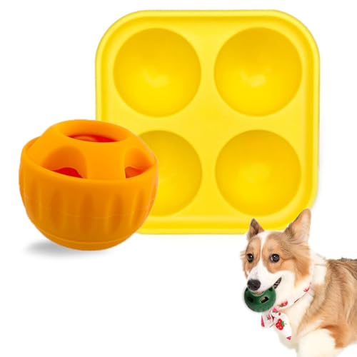 FRYSKY Schleckball Hunde, Pupsicle Hunde Kauspielzeug, Wiederverwendbares Hundefutterspender Befüllbares Treat Holder, Interaktives Hundespielzeug Hunde Ängste Lindern von FRYSKY