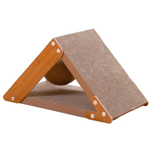 Kratzbrett für Katzen, dreieckig, vertikal, Katzensofa, Katzen-Trainingsspielzeug (39 x 19 x 21 cm) von FSJMTQTS