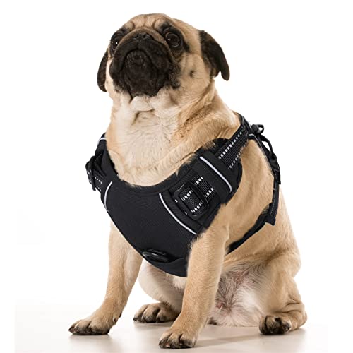 FSROOMZ Hundegeschirr Anti Zieh für Kleine und mittelgroße Hunde, Anti Zug Welpen Sicherheitsgeschir No Pull Dog Harness, Weich, Gepolstert, verstellbar, Atmungsaktiv, Reflexstreifen Brustgeschirr (L) von FSROOMZ