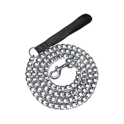 Robuste Hundeleine für Haustiere, weich gepolsterter Griff, Edelstahl, Metallkette, für Outdoor-Hunde, Trainingsleine, dicke große Hundeleine, für Spaziergänge, Reisen, 1,8 m Robuste Hundeleine für Haustiere, weich gepolsterter Griff, Edelstahl, Metallkette, für Outdoor-Hunde, Trainingsleine, dicke große Hundeleine, für Spaziergänge, Reisen, 1,8 m von FSSTUD