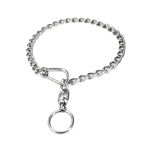 Verstellbares Hundehalsband, Edelstahl, Metall, Haustierhalsband, strapazierfähig, Hundehalsband, Kette, Verlängerung für Training, Spazierengehen, 40 cm x 3 mm von FSSTUD