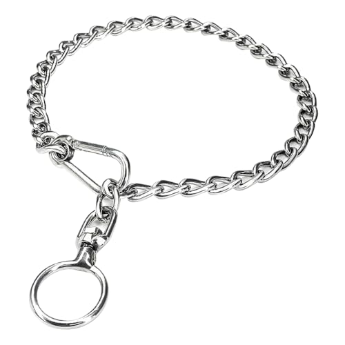 Verstellbares Hundehalsband, Edelstahl, Metall, Haustierhalsband, strapazierfähig, Hundehalsband, Kette, Verlängerung für Training, Spazierengehen, 55 cm x 3 mm von FSSTUD