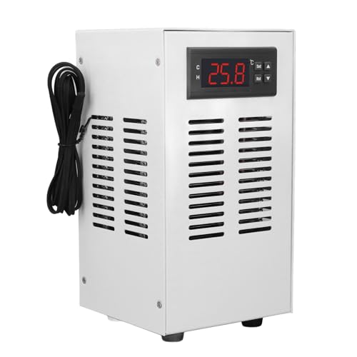 FTVOGUE Aquarium-Kühler, 2-in-1, 72 W, 20 L, Geräuscharm, AC 100–240 V, Leiser Lüfterbetrieb, Schnelle Kühlung für 10–40 °C, Aufrechterhaltung der Temperatur für Aquarien (EU-Stecker) von FTVOGUE