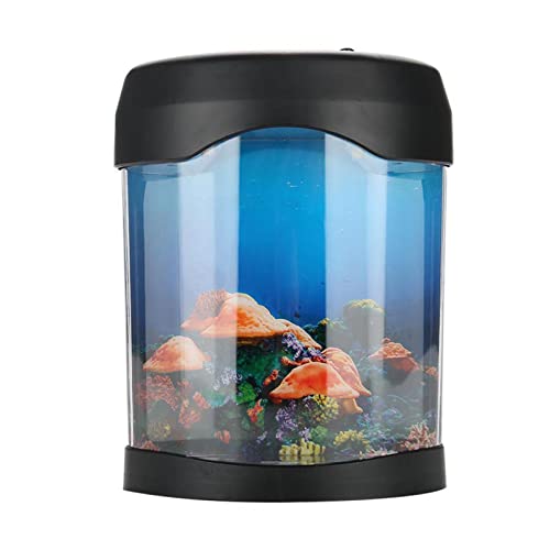 FTVOGUE LED-Farbwechsel-Mini-Aquarium-Schreibtischlampe, Klare Fischansicht, USB-betrieben, für Büro-Schreibtische, Schlafzimmer, Bars von FTVOGUE