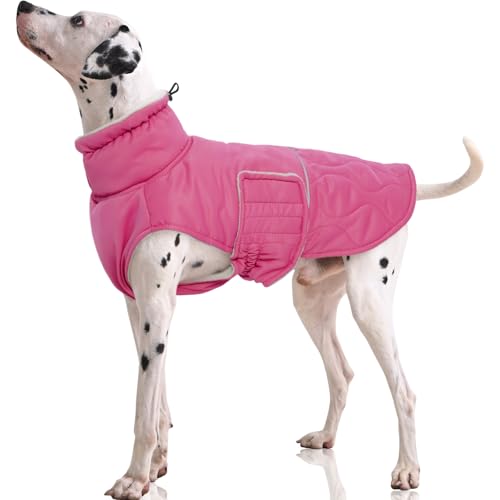 FUAMEY Winter-Hundejacke für extra große Hunde, kaltes Wetter, warme Hundejacke, wasserabweisendes Hunde-Outfit, dicker Hunde-Schneeanzug für Labrador, Golden Retriever, Haustier-Winterkleidung, von FUAMEY