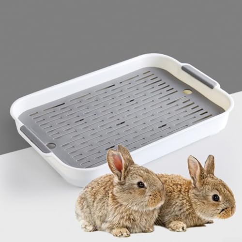 FUBESK Katzentoilette für Kaninchen, mit Schublade, Ecktoilettenbox für ausgewachsene Meerschweinchen, Chinchilla, Frettchen, Igel, Kleintiere (C) von FUBESK