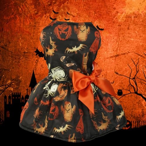 Halloween-Kostüm für kleine Hunde, süßes Welpenkleid mit lustigen Mustern für Feiertage, Größe S von FUBESK