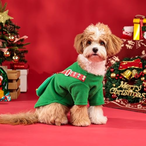 Kleiden Sie Ihren Hund stilvoll mit diesem gemütlichen Rentier für Weihnachten Sweatshirt-Kostüm, Größe M von FUBESK