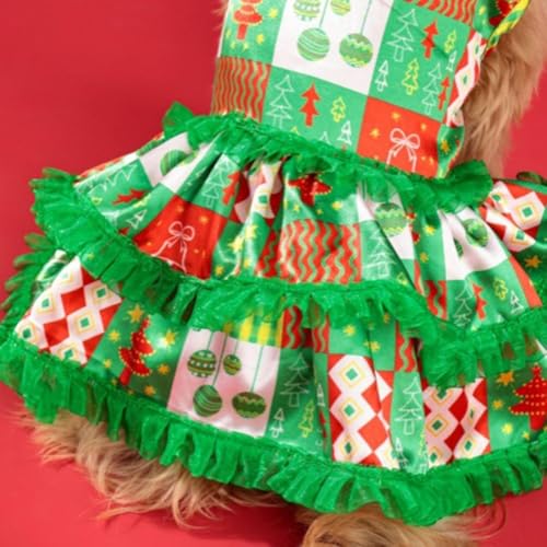 Süßes Weihnachtsbaumkleid für Hunde und Katzen, bequemes Cosplay-Outfit, perfekt für Feiertagsveranstaltungen (S) von FUBESK