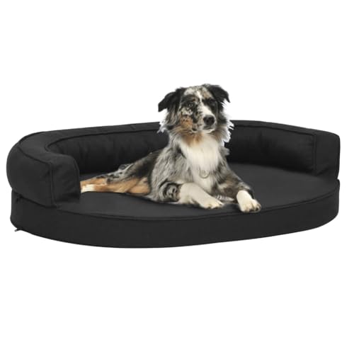 FUDUGEHMIOFWFJJ Hunde Bett,orthopädische hundebetten,Hundematratze Ergonomisch 75x53 cm Leinenoptik SchwarzAdatto a Tutti i Tipi di cani o Gatti di Piccola e Grande Taglia von FUDUGEHMIOFWFJJ