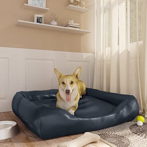 FUDUGEHMIOFWFJJ hundebett mittelgroße Hunde,hundebett abwaschbar,Hundebett Dunkelblau 80x68x23 cm KunstlederAdatto a Tutti i Tipi di cani o Gatti di Piccola e Grande Taglia von FUDUGEHMIOFWFJJ