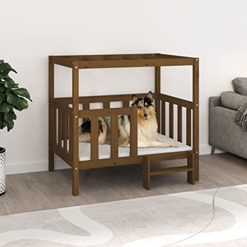 FUDUGEHMIOFWFJJ hundebett mittelgroße Hunde,hundebett abwaschbar,Hundebett Honigbraun 105,5x83,5x100 cm Massivholz KieferAdatto a Tutti i Tipi di cani o Gatti di Piccola e Grande Taglia von FUDUGEHMIOFWFJJ