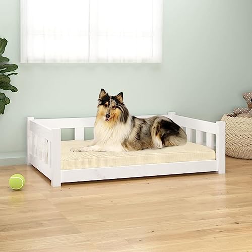 FUDUGEHMIOFWFJJ hundebett mittelgroße Hunde,hundebett abwaschbar,Hundebett Weiß 95,5x65,5x28 cm Massivholz KieferAdatto a Tutti i Tipi di cani o Gatti di Piccola e Grande Taglia von FUDUGEHMIOFWFJJ