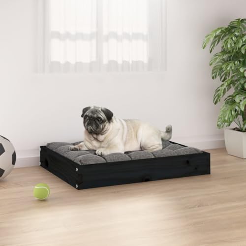 FUDUGEHMIOFWFJJ hundebett orthopädisch,hundeliege,hundebetten für große Hunde,Hundebett Schwarz 61,5x49x9 cm Massivholz KieferAdatto a Tutti i Tipi di cani o Gatti di Piccola e Grande Taglia von FUDUGEHMIOFWFJJ