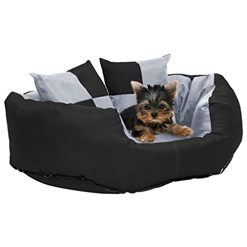 FUDUGEHMIOFWFJJ hundebett orthopädisch große Hunde,hundeteppich,Wendbares & waschbares Hundekissen Grau und Schwarz 65x50x20 cmAdatto a Tutti i Tipi di cani o Gatti di Piccola e Grande Taglia von FUDUGEHMIOFWFJJ