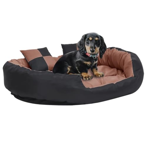 FUDUGEHMIOFWFJJ hundebetten,hundekissen Grosse Hunde,Hundekissen Wendbar und Waschbar Schwarz und Braun 110x80x23 cmAdatto a Tutti i Tipi di cani o Gatti di Piccola e Grande Taglia von FUDUGEHMIOFWFJJ