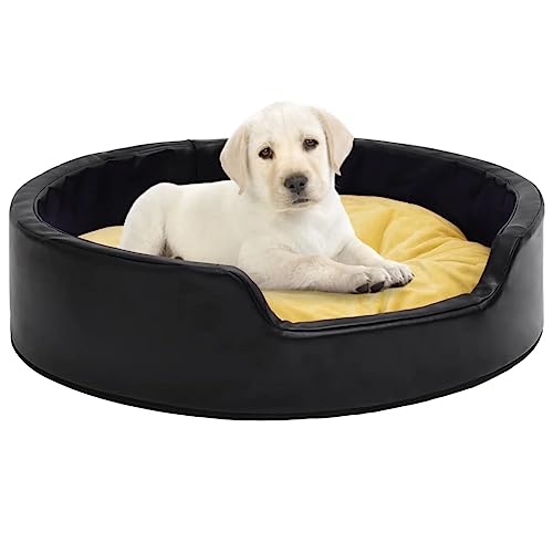 FUDUGEHMIOFWFJJ orthopädisches hundebett,hundekörbchen,Hundebett Schwarz-Gelb 99x89x21 cm Plüsch und KunstlederAdatto a Tutti i Tipi di cani o Gatti di Piccola e Grande Taglia von FUDUGEHMIOFWFJJ