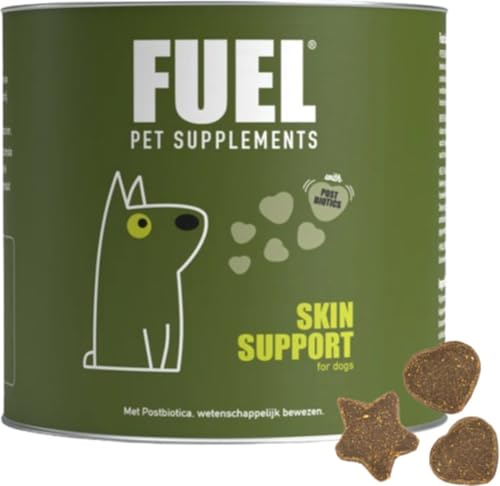 Fuel Hundeleckerli gegen Juckreiz 90 Stück, 300gr Leckerli Snacks gegen juckende Haut und Fell, Trockene Haut, gegen Allergien, Stärkung des Immunsystems, Natürliche Probiotika von FUEL PET SUPPLEMENTS