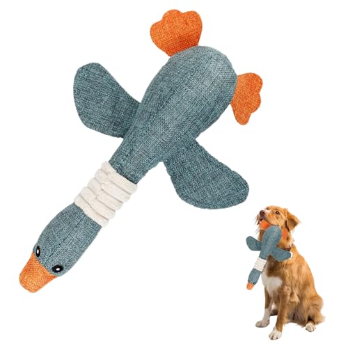 FUFRE Hundespielzeug Unzerstörbar, Ente Kauspielzeug Hund Unzerstörbar, Unzerstörbares Hundespielzeug, Robustes Enten Hundespielzeug, Entworfen für Starke Kauer (Blau) von FUFRE