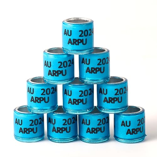 100Pcs Multicolor Aluminium Taubenbeinringe Taubenbeinringe Identifizieren Bänder Kunststoff mit 2024 AU Training Identifizieren Vögel Fußring von FULAIERGD