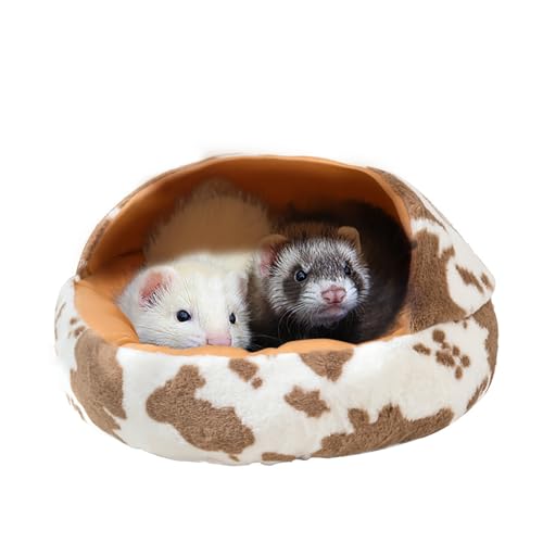 Meerschweinchen-Bettmatte, Höhle und Verstecke für Frettchen, Versteck Bett, Zubehör für Käfig, Frettchen, Betten und Verstecke (Kaffee) von FULUE