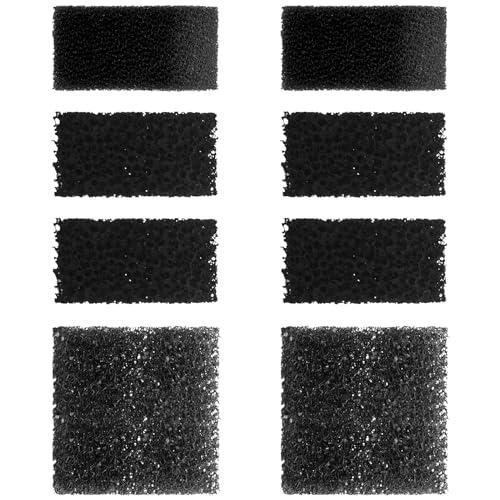 FUMAK Ersatzschwamm für Aquariumfilter (12,4 - 1,8 Liter), Ersatzteile, inklusive 2 x feiner Schwamm, 2 x grober Schwamm und 4 x kohlensäurehaltiger Schwamm von FUMAK