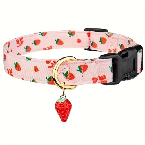 FUNAT Bedrucktes Haustier Halsband, Haustier Halsband Mit Niedlichem AnhäNger für Kleine Und Mittlere Hunde, Verstellbares Hundehalsband und Nackenbezug von FUNAT