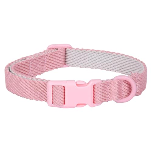 FUNAT Farbgeblocktes Hundehalsband, Bequemes Polyester Baumwolle Hundehalsband, doppelseitiges diagonales Halsband passend für mittlere große Hunde von FUNAT