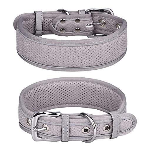 FUNAT Halsband für Hunde aus Atmungsaktivem Mesh, Reflektierendes Halsband geeignet für mittlere und große Hunde, Weiches und bequemes Hundehalsband von FUNAT