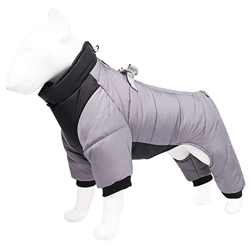 FUNAT Hund Mantel Warme Hund Puffer Jacke für Winter, Winddichter Hundemantel, Vierbeiniger Fleecemantel für Kleine mittelgroße Hunde von FUNAT