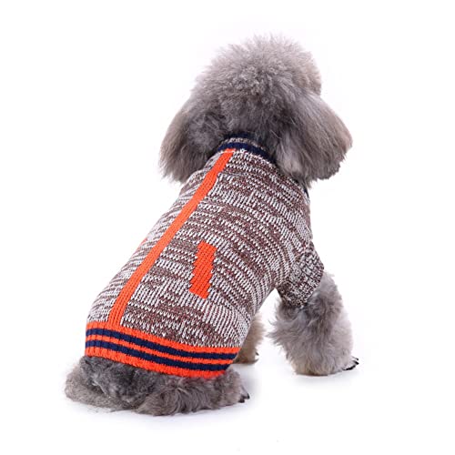 FUNAT Hund warme Pullover, Das gestreifte Halsband des Hundes, Weihnachten Schneeflocke Hund Herbst Winter Pullover von FUNAT