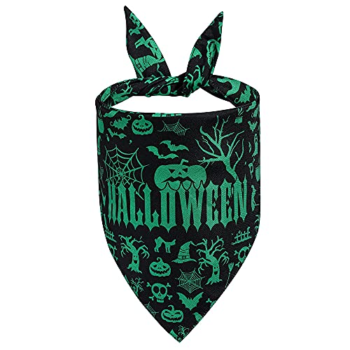 FUNAT Hundebandana Halloween Hundeschal, Dreieck Bid Schal für kleine mittlere Hund, Nettes Welpen-Bandana, Baumwoll-Haustier-Kerchief für Hunde oder Katzen von FUNAT