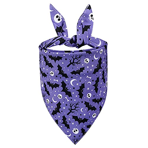 FUNAT Hundebandana Halloween Hundeschal, Dreieck Bid Schal für kleine mittlere Hund, Nettes Welpen-Bandana, Baumwoll-Haustier-Kerchief für Hunde oder Katzen von FUNAT