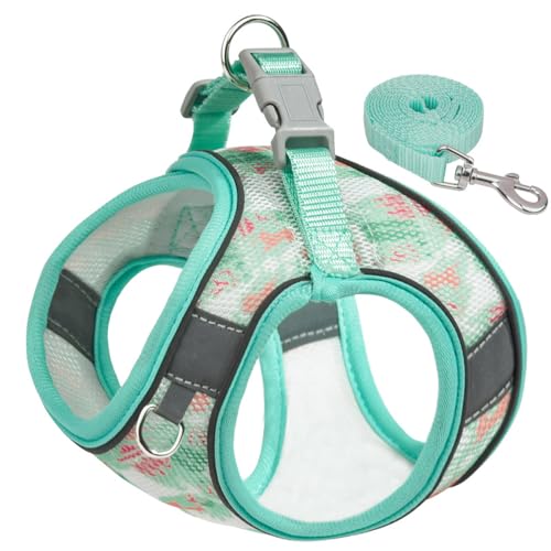 FUNAT Hundegeschirr Mesh reflektierend, Haustier Brustgeschirr, Sommer Atmungsaktive Mesh Hundeleine, Easy Walk Hundegeschirr für Laufen Training von FUNAT