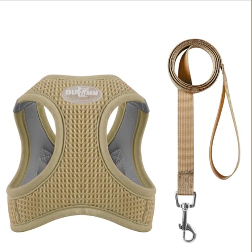 FUNAT Hundegeschirr und Leine Set, Einfacher Spaziergang Schritt in Weste Harness Outdoor Wandern Training für extra kleine Hunde, Welpen, Katzen von FUNAT